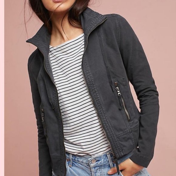 Anthropologie Jackets & Blazers - Marrakech Anthropologie Grey Zip Jacket Size Small